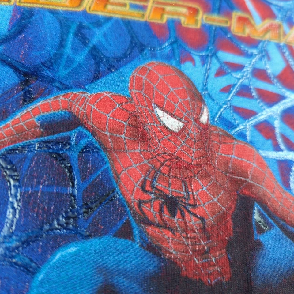 Vintage Spiderman 2 T Shirt Boys Small Red Tie Dye Web Y2K Graphic Print - Image 4 of 4