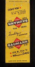 1940s? Baumann Fuel Co. Coke Coal 1319 W. Vliet St. Yard N. 35th St Milwaukee WI