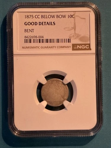 1875-CC Seated Liberty Dime - Carson City Below the Bow - NGC - Good Details