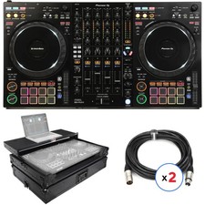 Pioneer DJ DDJ-FLX10 4-deck DJ Controller with ProX Gig-Ready Series Case Bundle