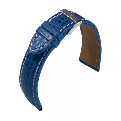 Uhrenarmband Hai Haifischleder Königsblau von Barington/Eulit - 18, 20, 22 mm