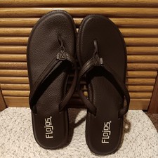 Flojos Brown Flip Flop Sandals. Size 9 