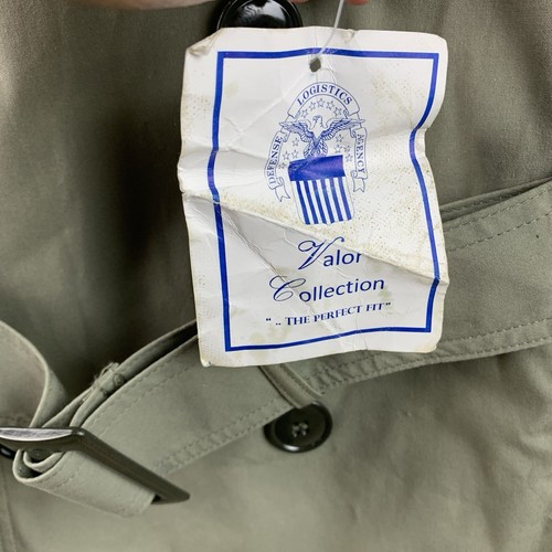 Gabardina impermeable forro para hombre verde 40R de la Agencia de Logística de Defensa Marina *LEER* - Imagen 2 de 12