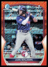 2023 Bowman Chrome Juan Benjamin 1st Orange Wave Refractor /25