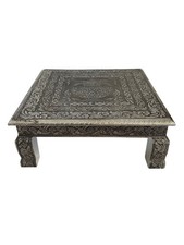 Silver Oxidised Bajoth Kalash Design Pooja Chowki Mandir Stand – 15/18/21 Inch