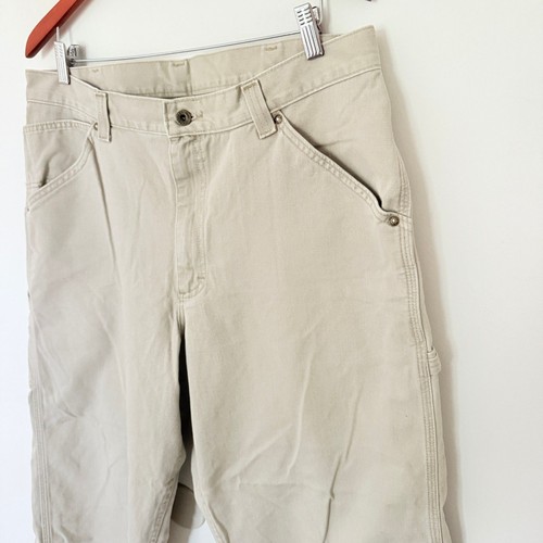 VTG Lee Dungarees Carpenter Utility Relaxed Workwear Y2K Pants Men 38x30 - Picture 3 of 10