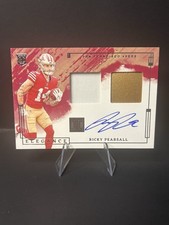 2024 Panini Impeccable- Ricky Pearsall Dual Patch On Card Rookie Auto / 75 49ers