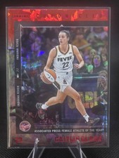 2025 Panini Caitlin Clark Chronicled #19 “Athlete Of The Year” RED CRACKED ICE