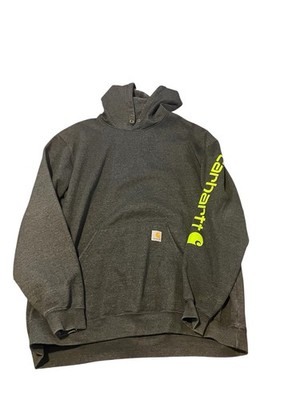 Carhartt Loose Fit MENS Size 2XL Midweight Logo Hoodie   DARK GRAY