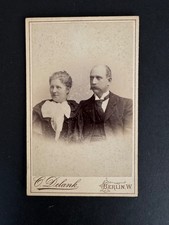 CdV Foto Paar Berlin Atelier C Delank Friedrichstr um 1890 (B2 026)