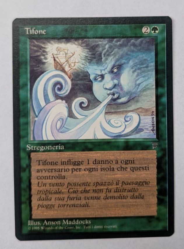 Magic Mtg Italian Legends Typhoon   MINT condition