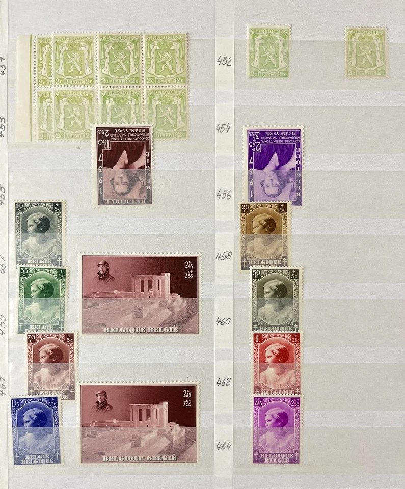 Belgium Nice Mid Period TB+Blocks MNH MH (Apx 180 Items) MK4277 - Image 3 of 4