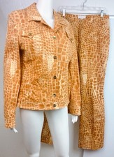 Escada  giraffe Print Jacket and Pants Set  m...