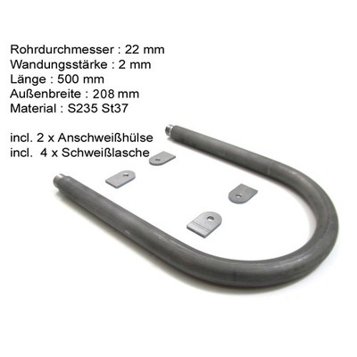 Cafe Racer Loop Ø 22 x 2 / Breite 208 x Länge 500 mm mit Materialgutachten