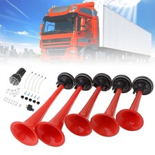 New Dukes Of Hazzard Dixie Musical Air Horn Kit 5 Red Plastic Trumpets