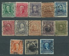 États Unis - Courrier 1902-03 Yvert 144/156 Usagé Personnages