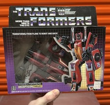THRUST-Decepticon     1985 Vintage G1 TRANSFORMERS Hasbro Action Figure W  Box