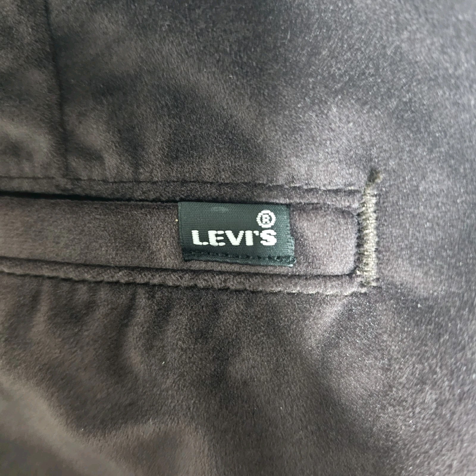 LEVI’S VELVET WIDE LEG Baggy Trousers W 25 L 31 Brown Retro Style RRP £110 image 9