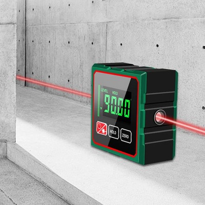 Digitaler Winkelsucher LASER WASSERWAAGE - 4-seitiges starkes magnetisches Winkelmessgerät - PORTOFREI