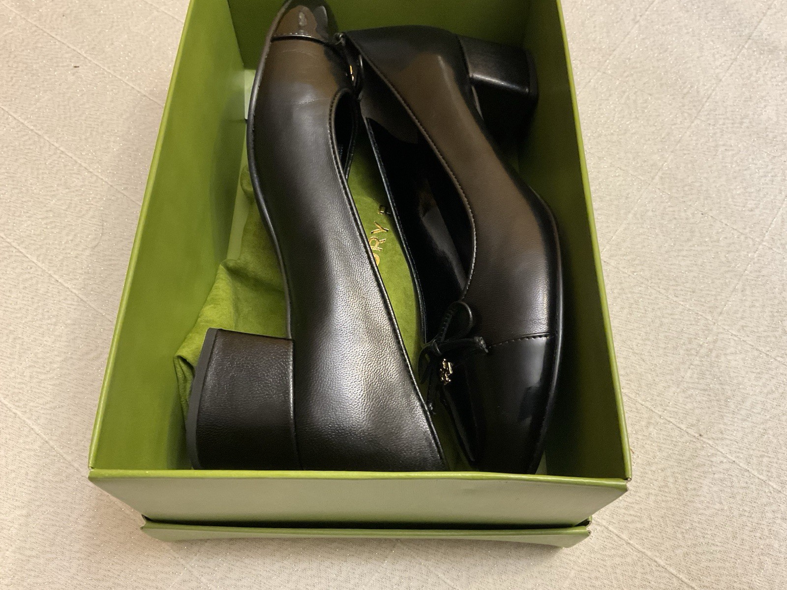 Tory Burch Cap Toe Ballet Pump In Black Leather 7.5 M $325 thumbnail 16