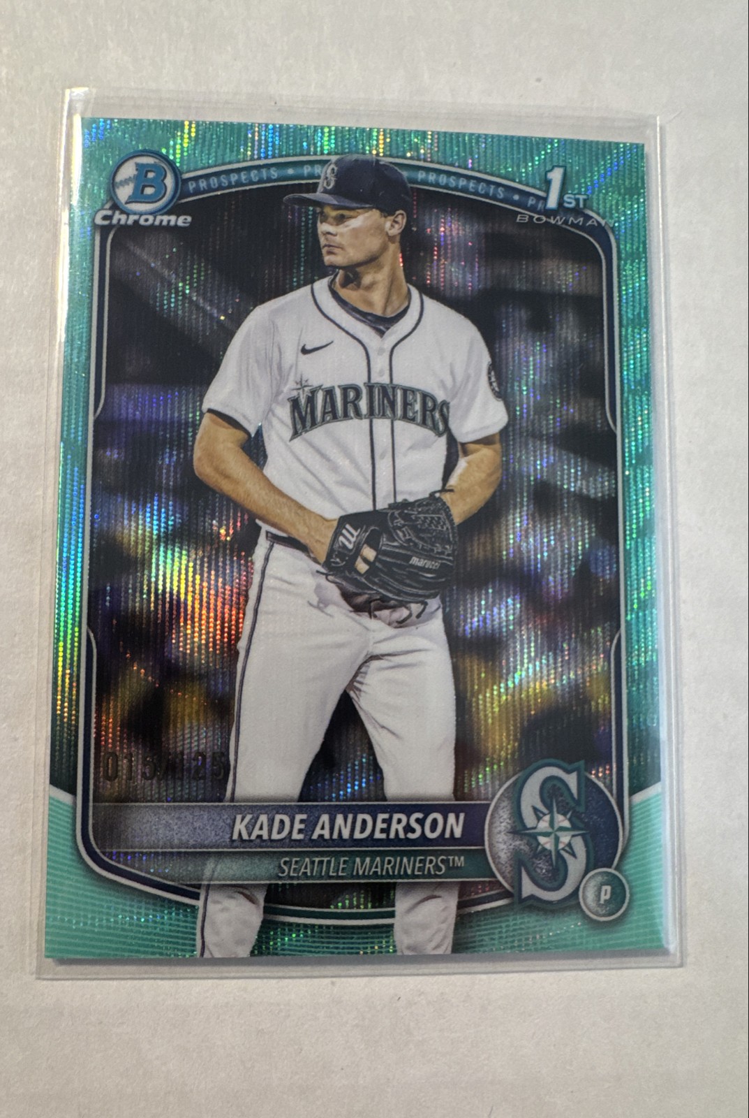 2025 Bowman Draft - 1st Chrome Kade Anderson Aqua Wave Refractor/125 #BDC-3