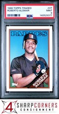 1988 TOPPS TRADED #4T ROBERTO ALOMAR RC PADRES HOF PSA 9