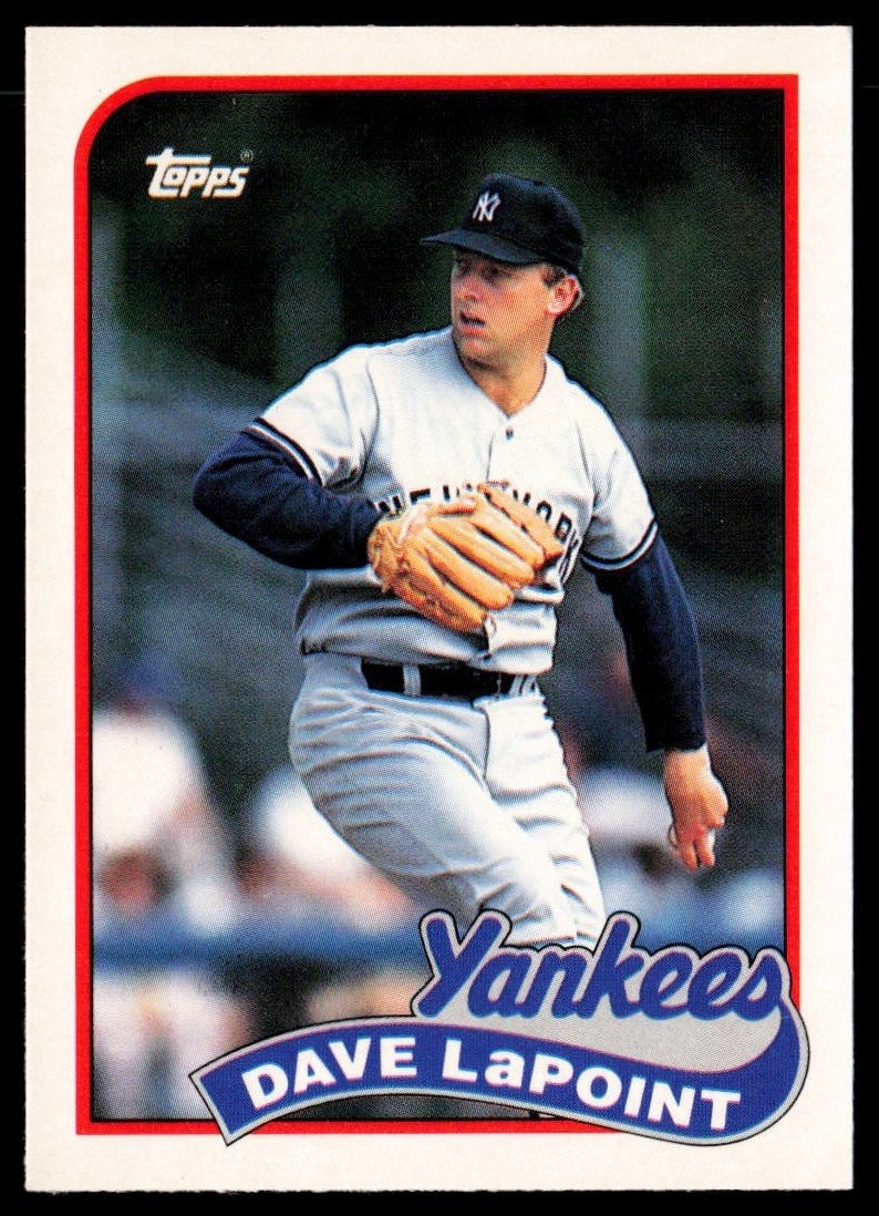 Dave LaPoint Yankees 1989 Topps Baseball Pitcher #677
