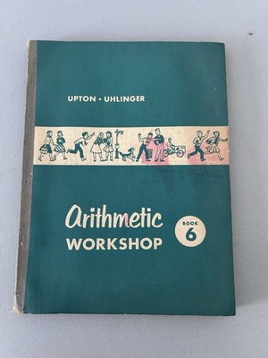 Vintage 1957 Arithmetic Workbook Upton Uhlinger Unused with Flash Cards PB
