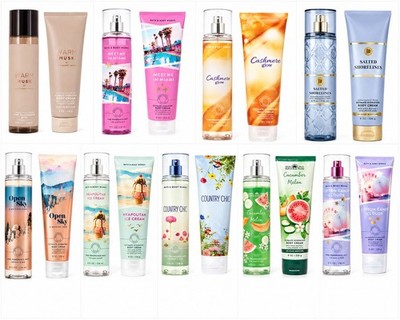 Bath & Body Works Gift Set of 2Fragrance Mist Spray + Body Cream Moisturizer NEW