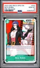 2023 ONE PIECE OP02-PARAMOUNT WAR PRE-RELEASE #037 NICO ROBIN PSA 10