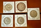 1965-1969 Kennedy Half Dollar 5 Coin Lot 40% Silver Half Dollars