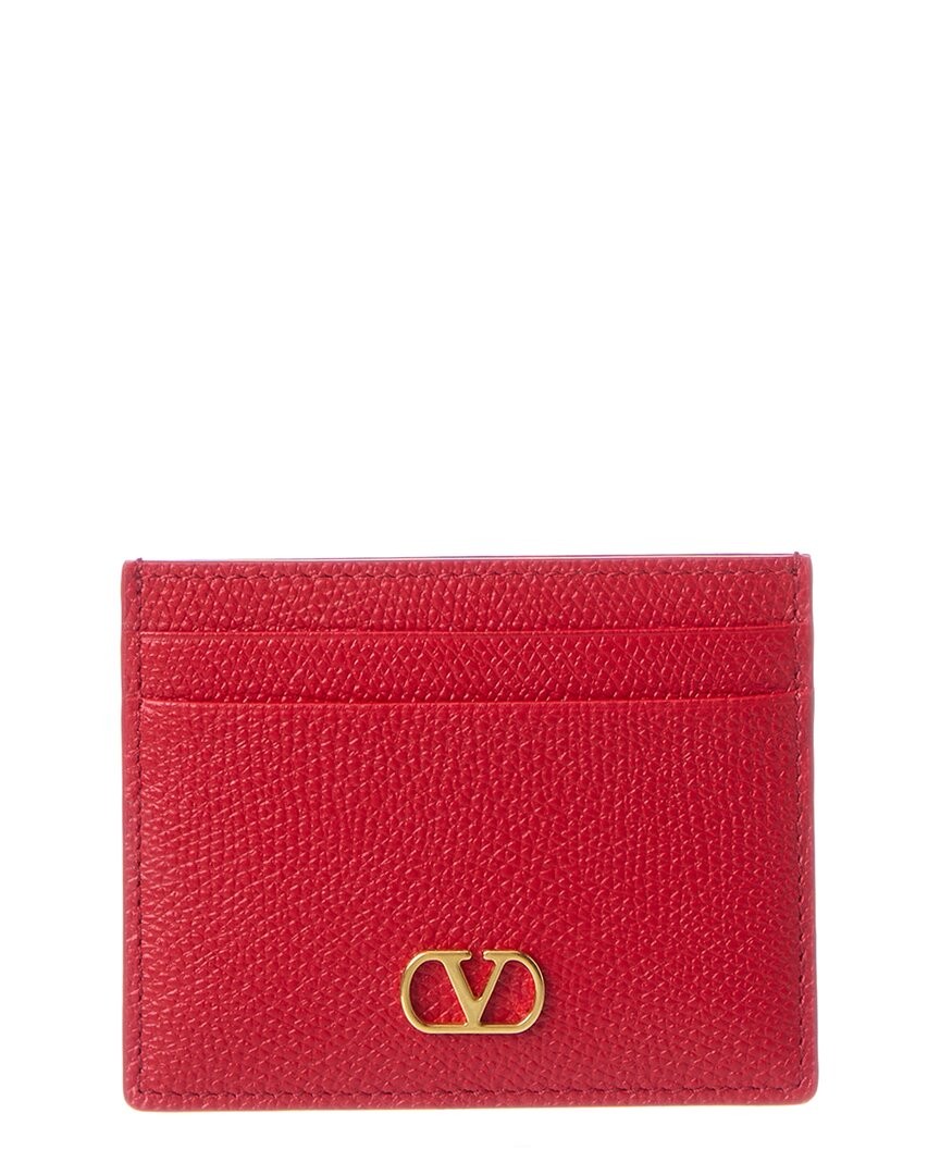 Valentino Vlogo Signature Leather Card Holder Womens 50090₽