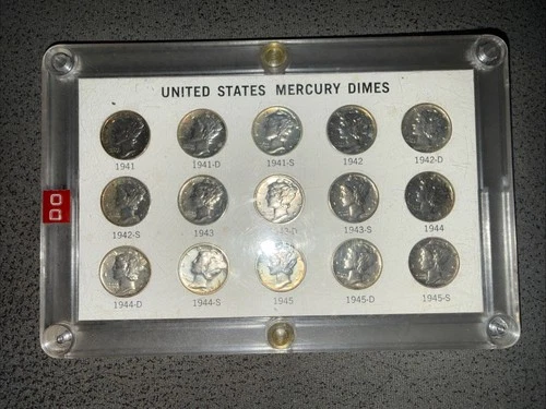 United States Mercury Dimes 1941-1945-S Uncirculated