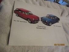 Vintage Volkswagen Vw Squareback Fastback Sedan New Car Sales Brochure 1967