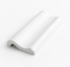 Chair Rail Trim Tiles 2.42 x 6 inches Glossy White Ceramic 8pcs — photo 1