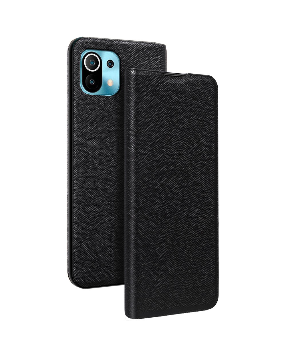 Housse Folie de Luxe pour Xiaomi Mi 11 5G Finition Cuir avec Support Horizontal Chic