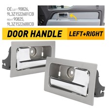 Inner Interior Door Handle Cover Trim For 2009-14 Ford F-150 F150 Silver Chrome Inner Interior Door Handle Cover Trim For 2009-14 Ford F-150 F150 Silver Chrome