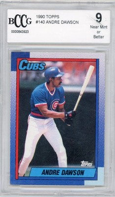 1990 Topps #140 Andre Dawson BCCG 9 Mint Cubs