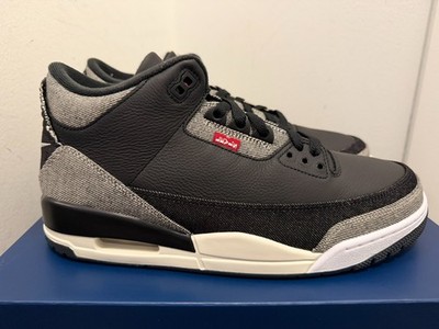 Nike Air Jordan 3 Retro SP x Levi's Black Denim IR0914-400 Size 12