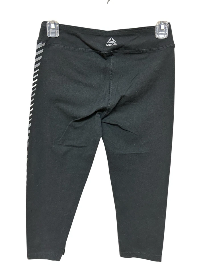 Capris deportivos Reebok para niñas talla L 12/14, negro/gris, elástico Foto 3 de 4