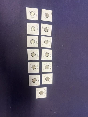 Lot of 13 Silver Dimes 1 1941 Merc 12 Roosevelt 1947-1964 Check Photos