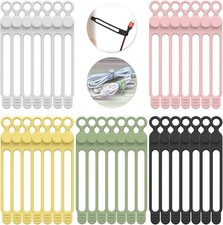 Silicone cable ties reusable wire cord organizer set