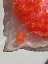 450 Transparent ORANGE Snowflake Bead Spacer Beads Jewelry Making 18/19mm Approx