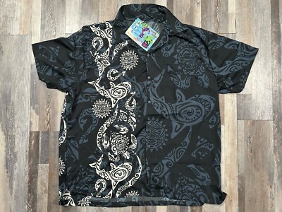 NWT King Kameha Hawaiian Men's 3XL Shirt Button Up Short Sleeve with Pocket