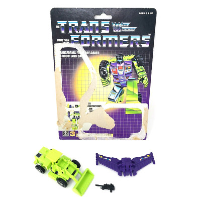 G1 Scrapper Transformers Vintage 100% Complete Cardback Card Constructicons
