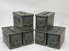 50 Cal Metal Ammo Can Military Steel Box Ammo Storage - Used - 6 Pack