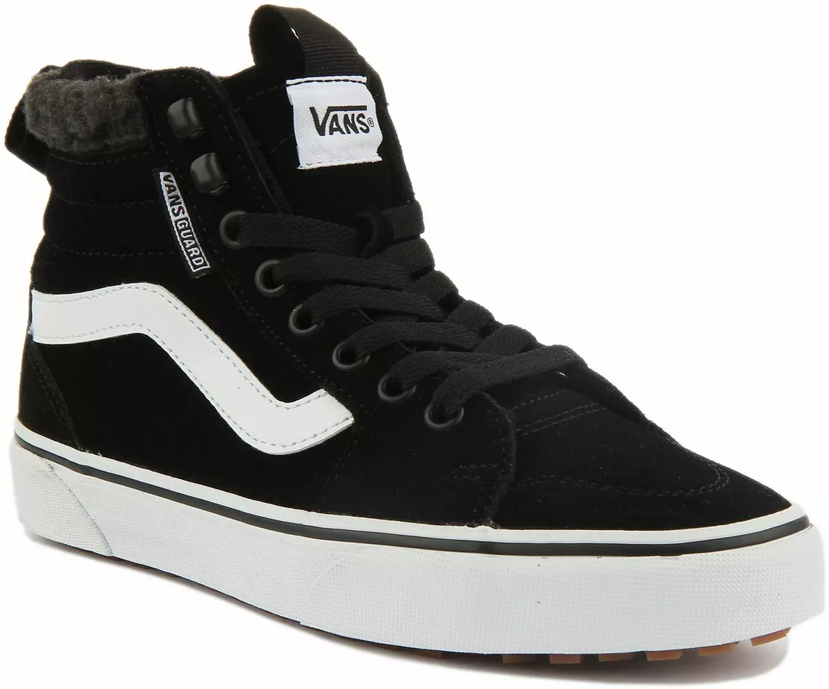 Vans Filmore Hi Casual Shoes Suede Black Trainers Womens UK 3 8