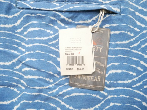 Faherty Classic Boardshort (7") in Wave Dye Navy Sz 36 NWT! - Picture 4 of 4
