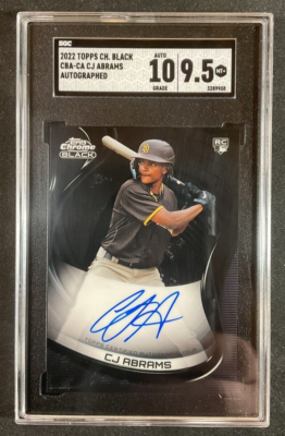 2022 Topps Chrome Black - Autographs C.J. Abrams #CBA-CA (AU, RC 