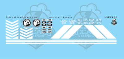 Lake State Railway GP40 GP40M-3 Locomotive Decals HO Scale